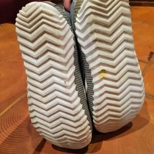 White and Gray Athletic Shoes